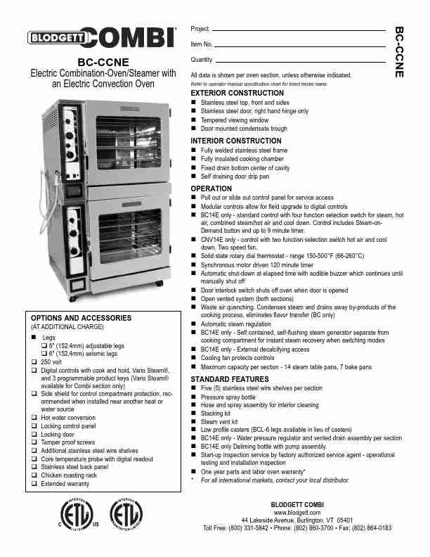 Blodgett Convection Oven BC14E-page_pdf